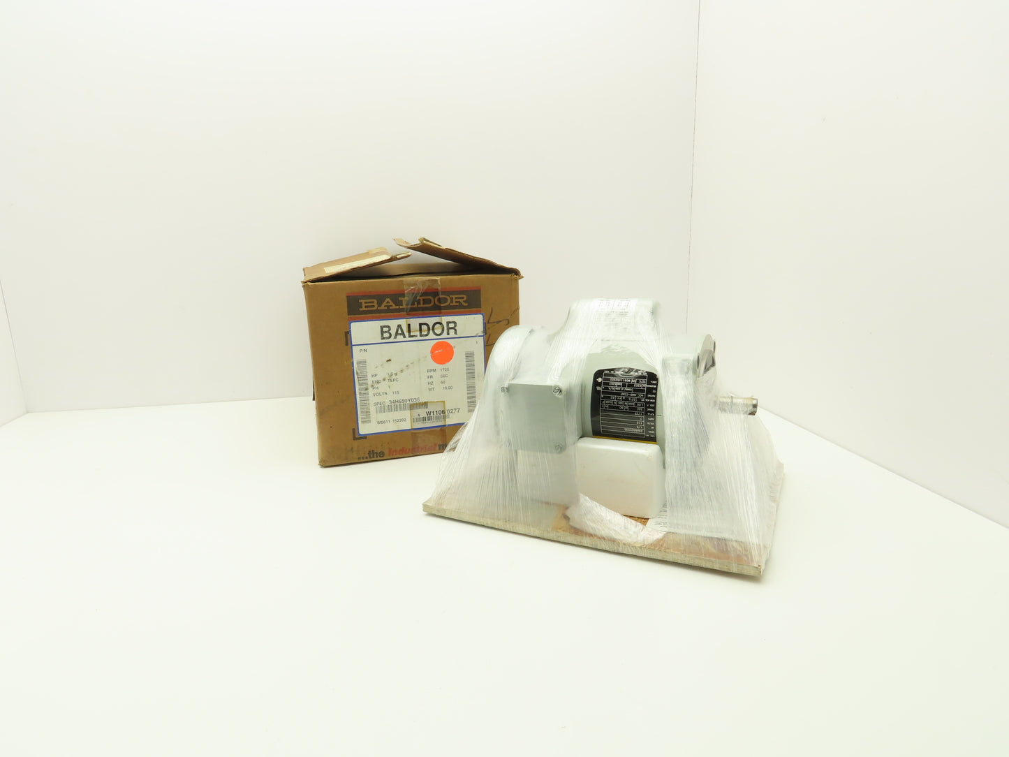 Baldor 34H650Y035 AC Motor 1/6 Hp 1725 RPM 115V 1Ph 56C TEFC