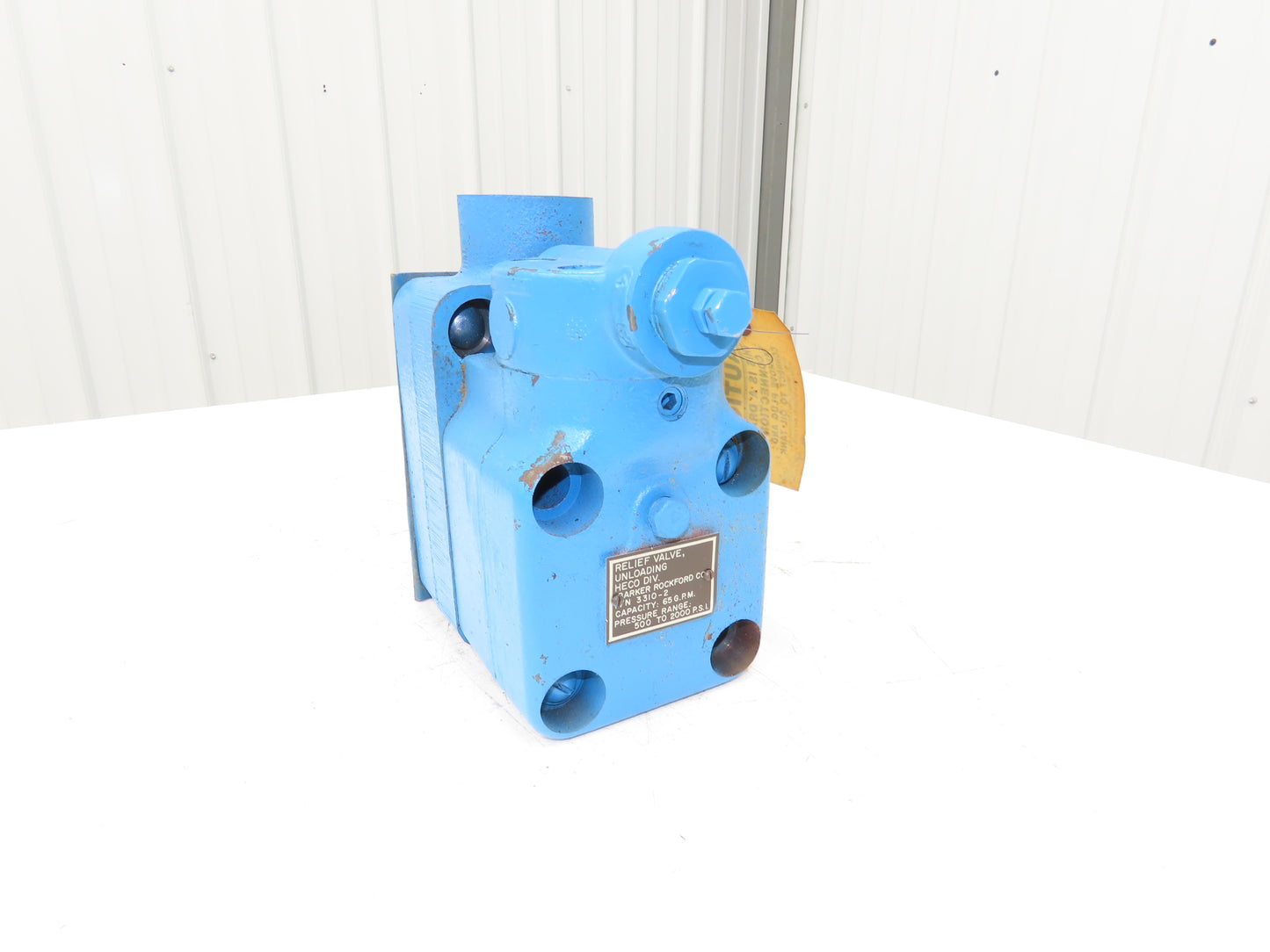 Barker Rockford 3310-2 Hydraulic Relief Valve 65gpm 500-2000 PSI