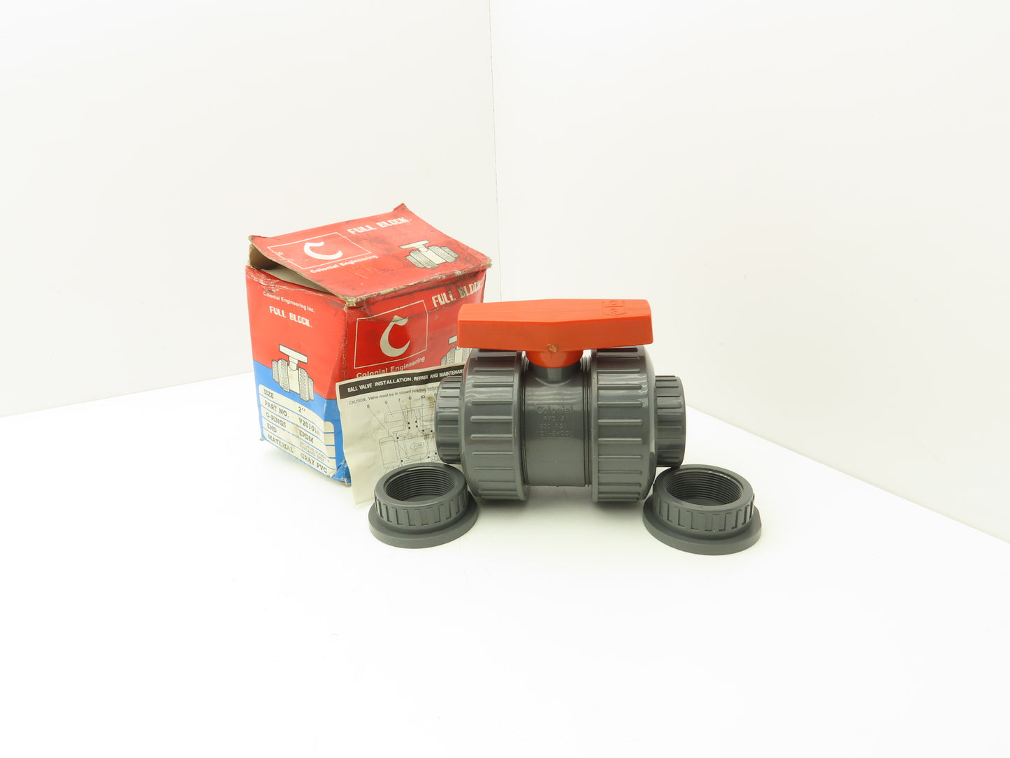 Colonial V20101N True Union Ball Valve 2" PVC EPDM Seat Threaded & Glue On