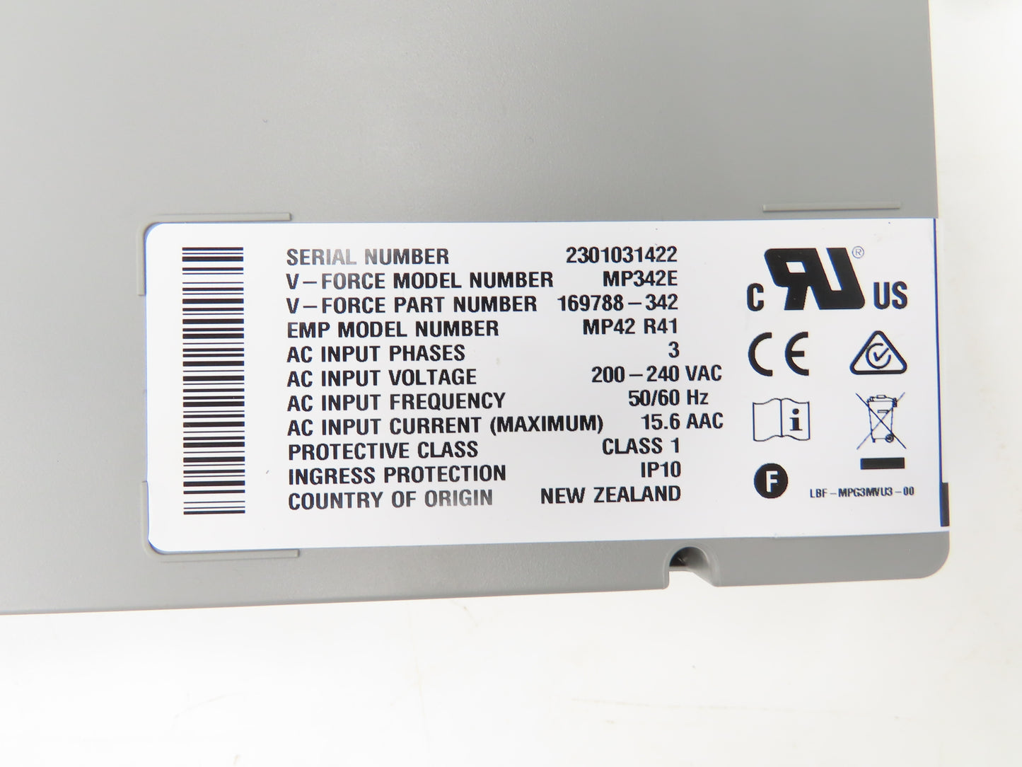 Crown V-Force FS3 Forklift Battery Charger 24V/36V/48V 1250Ah 200A 230V
