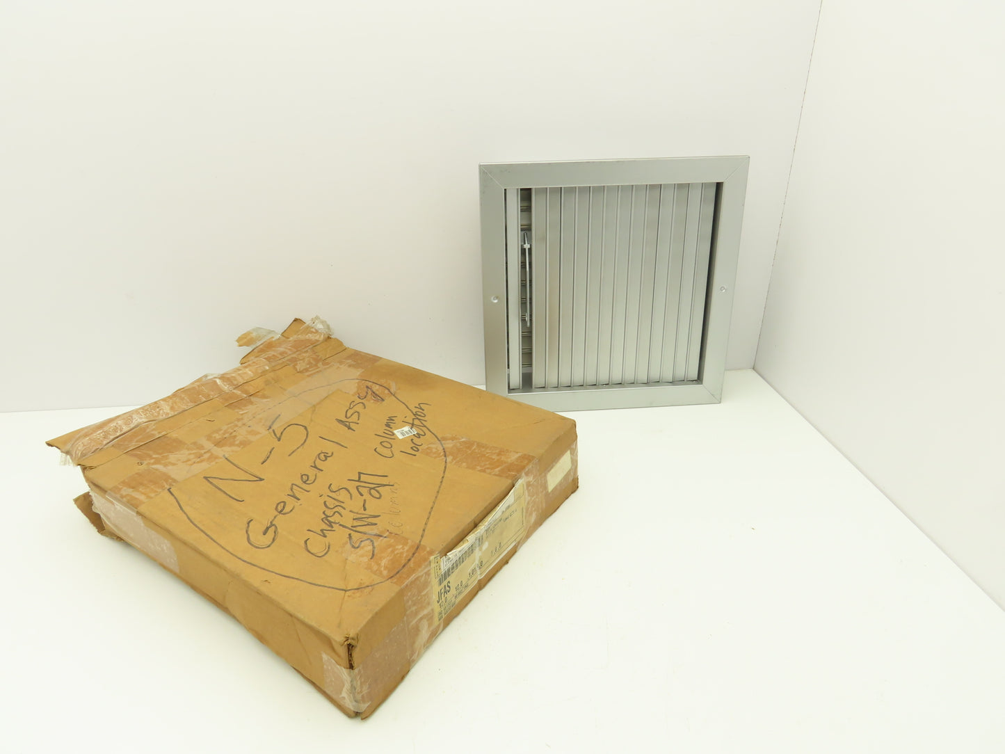 Manual Adjustable Louver Ventilation Duct Damper 12"x12" 2 Way Control 1 Lever