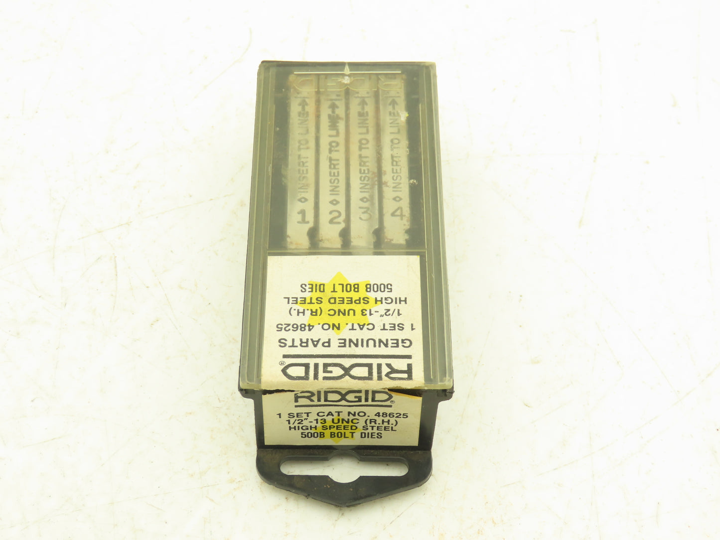 Ridgid 48625 1/2"-13 UNF Right Hand Bolt Thread Die Set 500B High Speed Steel