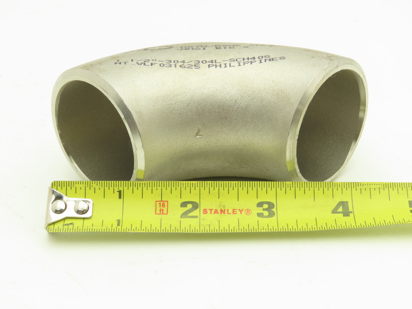 CID 304L SCH 40 Stainless Steel 90° Elbow 1-1/2" Butt Weld SA-403WPW Lot of 11