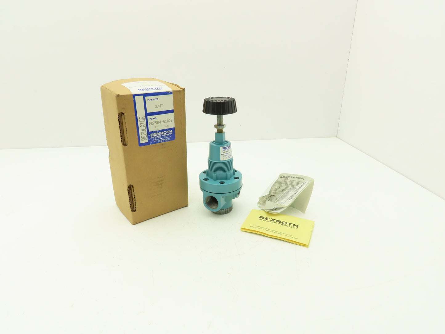 Rexroth PR7564-51005 Pneumatic Air Regulator 3/4"NPT 0-125psi Range