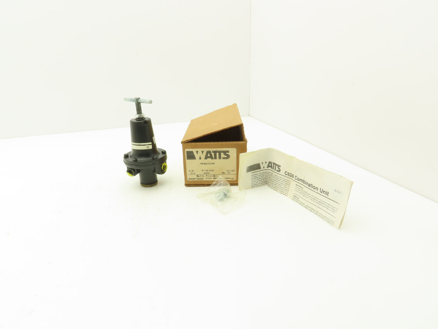 Watts FluidAir R119-06D/M2 Pneumatic Air Pressure Regulator 3/8" NPT 0-125 PSI