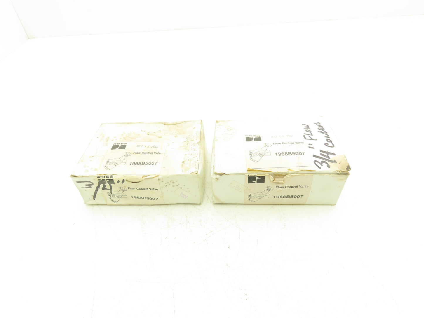 Ross 1968B5007 Pneumatic Air Flow Control Valve 3/4" NPT 0.3-10 Bar Lot of 2