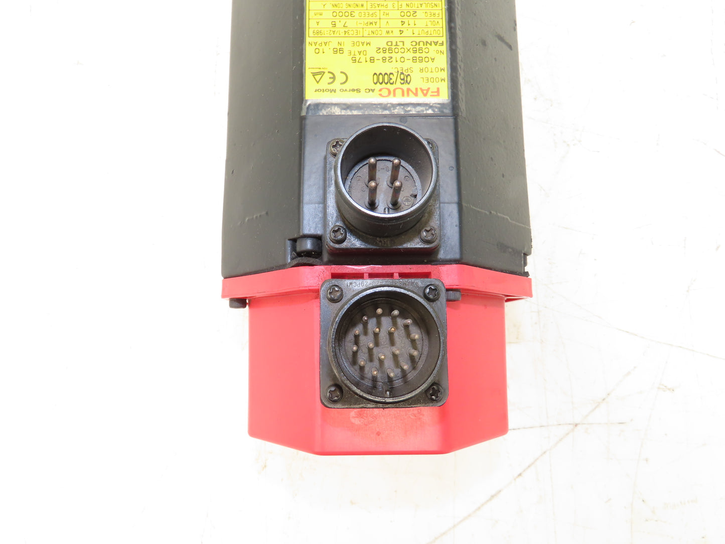 Fanuc A06B-0128-B175-R AC Servo Motor 114V 3PH 3000 RPM -Encoder A860-0360-T201