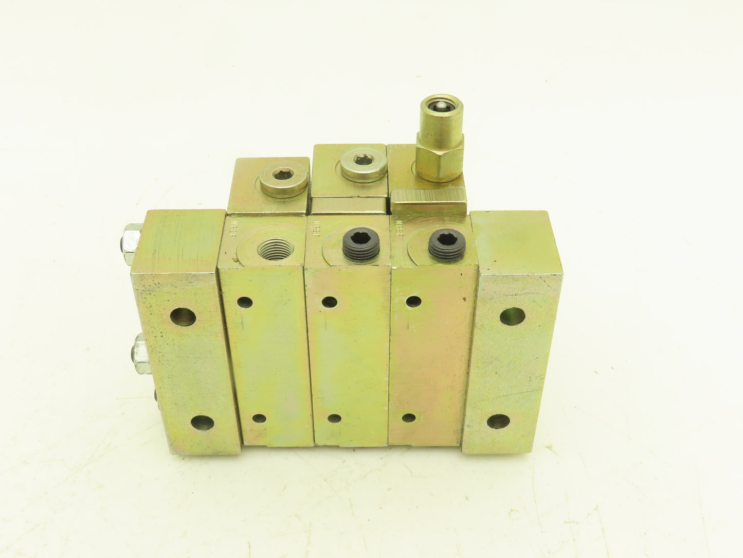 Trabon Lubriquip MSP-20S Modular Lubrication Divider 3-Valve Manifold Block Assy