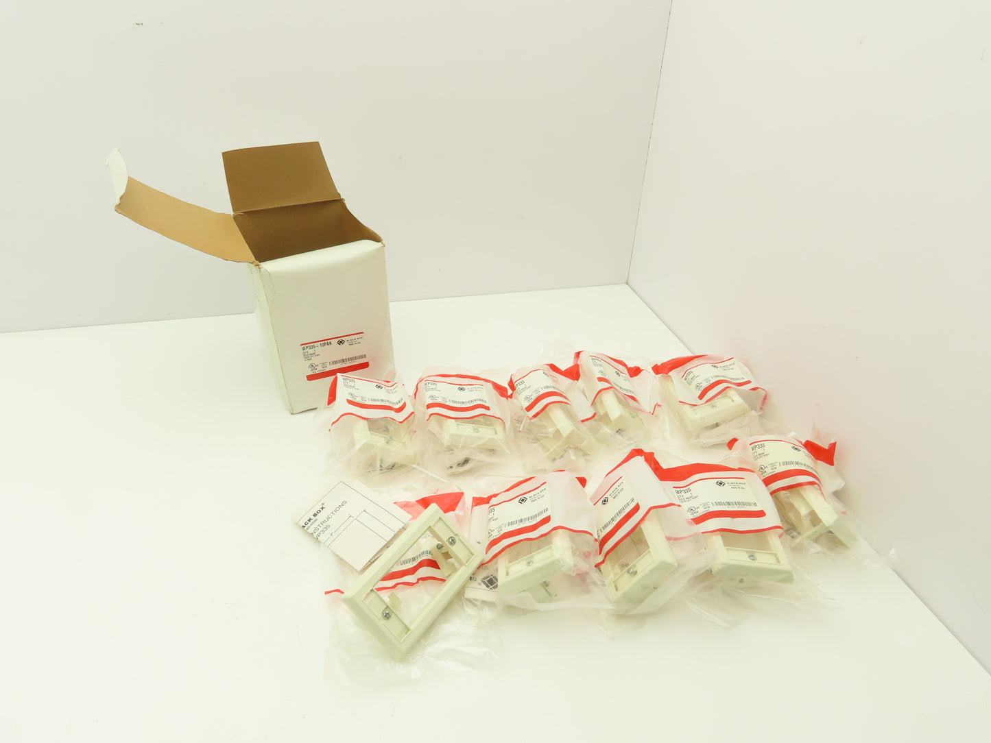 Black Box WP335 Quick Mount Switch Faceplate Circuit Cover Ivory Lot of 10