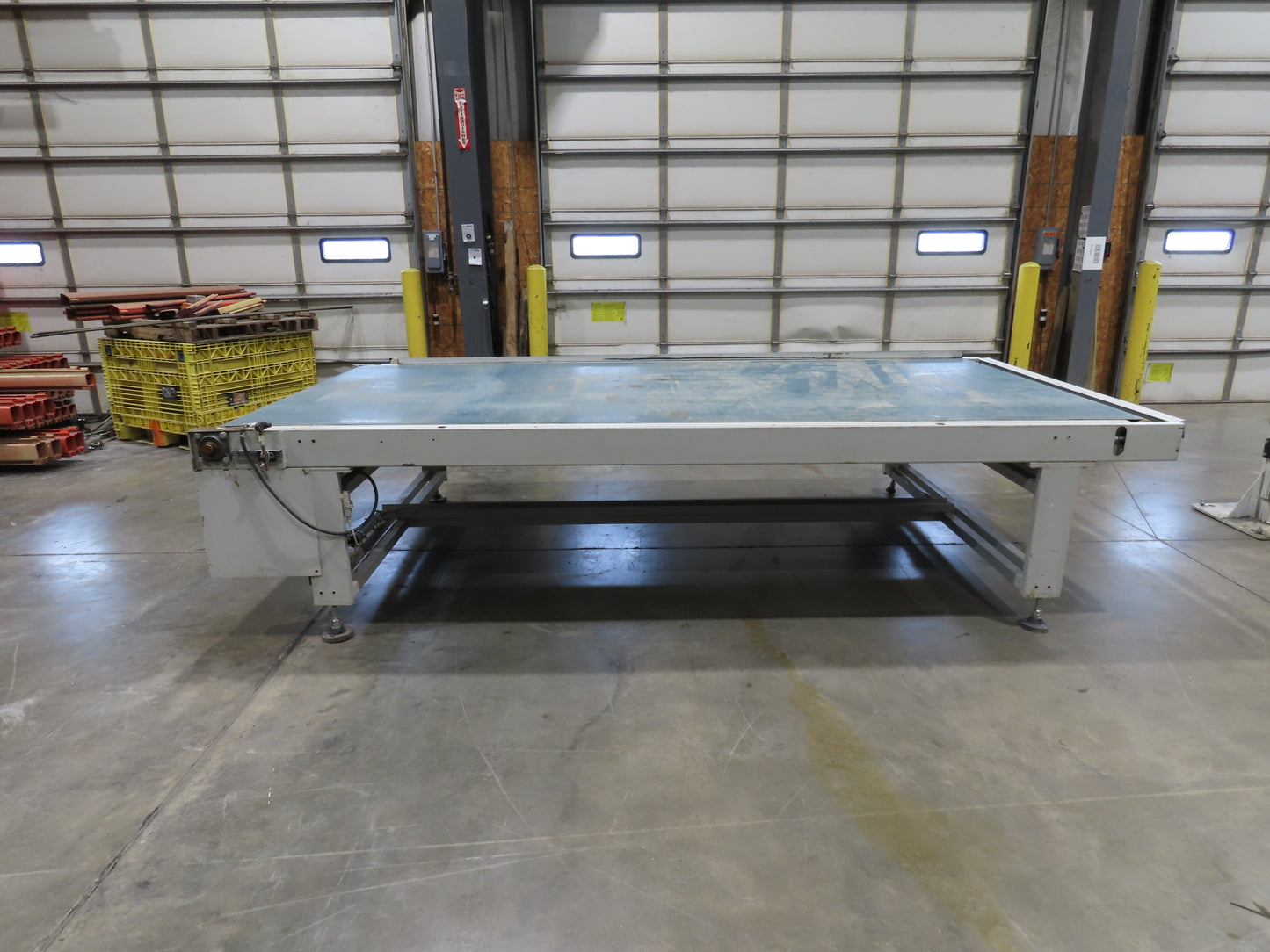 72" Wide x 12' 4" Heavy Duty Belt Conveyor Slider Bed 480V End Drive 45 FPM