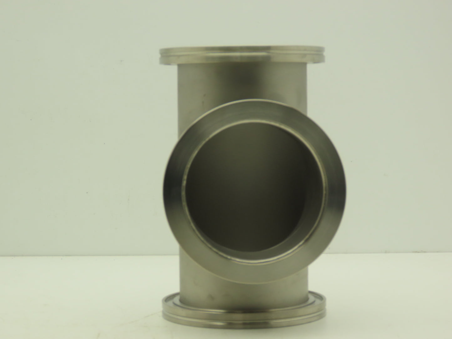 Pfeiffer Nor-Cal 3TISO100OF 4" Vacuum Tube ISO-K Flanged Pipe Tee 304 Stainless
