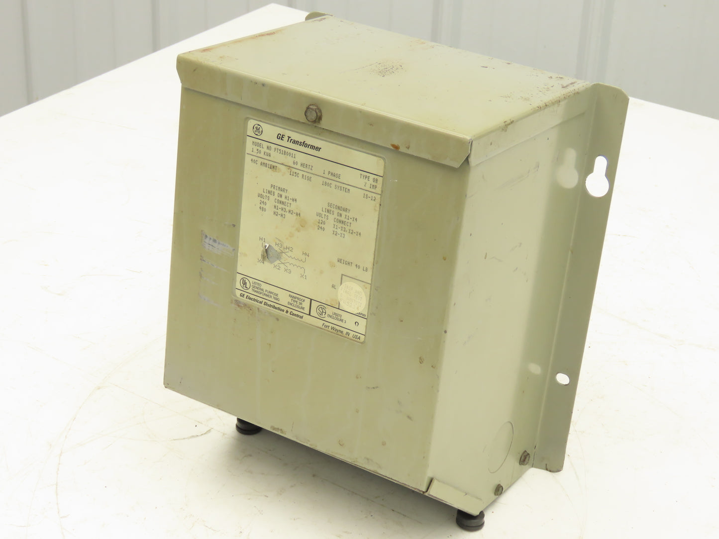 GE General Electric 9T51B0011 Transformer 1.5kva HV 240/480V LV 120/240V 1PH