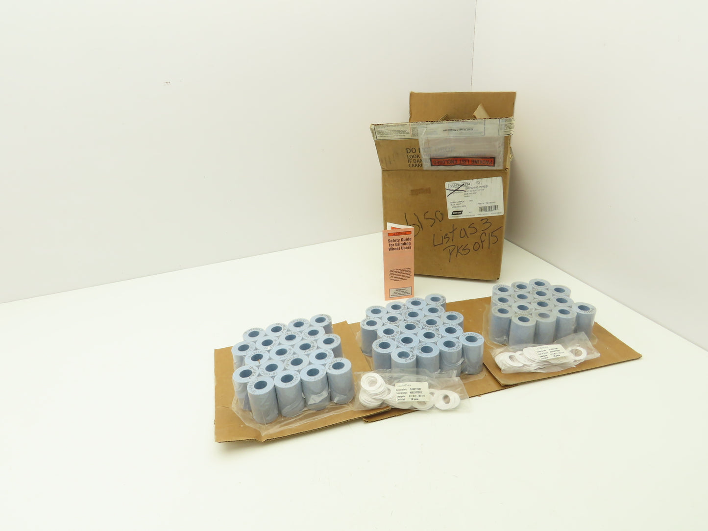 Norton TB-49656-2 120L Grit Grinding Wheel 1-3/8"Dia x 2"W x 11/16"ID Lot of 55