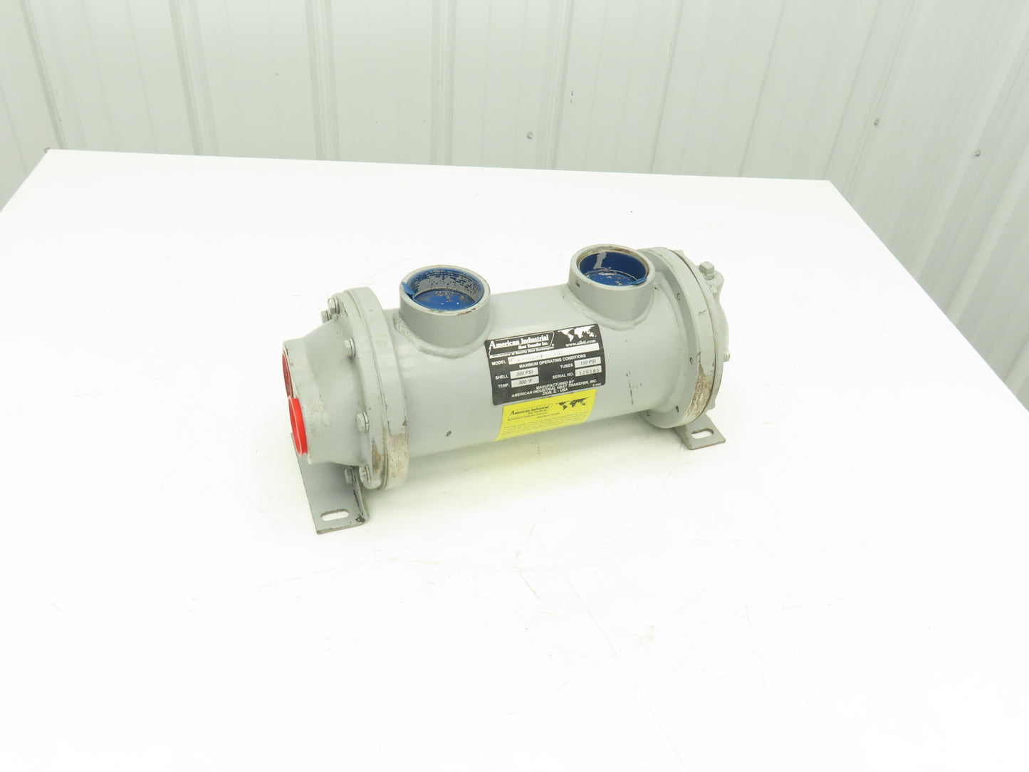 American Industrial CKS-1012-TB Shell & Tube Heat Exchanger 2-Pass 1.5"x2.25"NPT