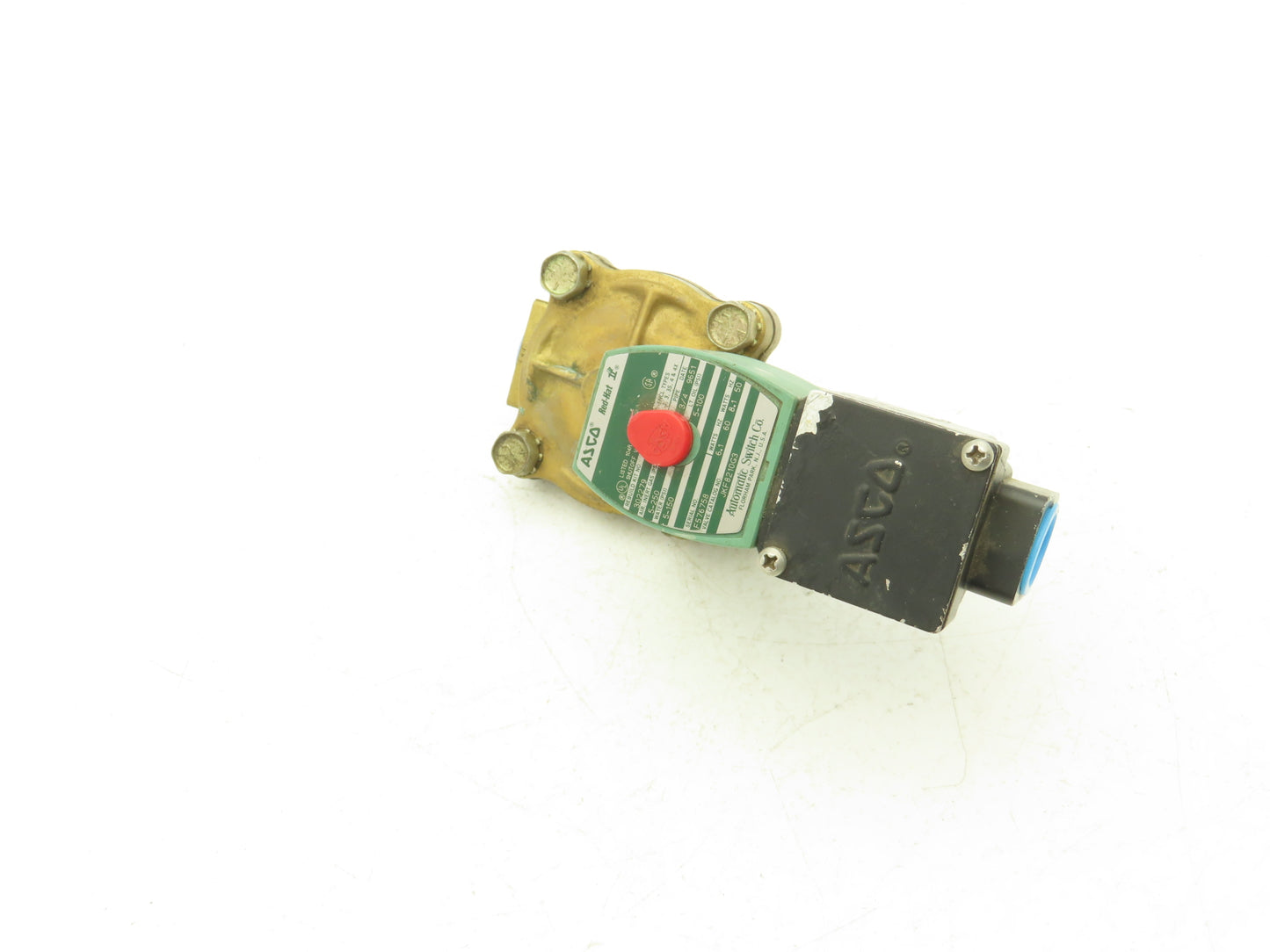 Asco JKF8210G3 Brass Solenoid Valve 3/4" N/C 5-250 AIR 5-150 w Jun Box