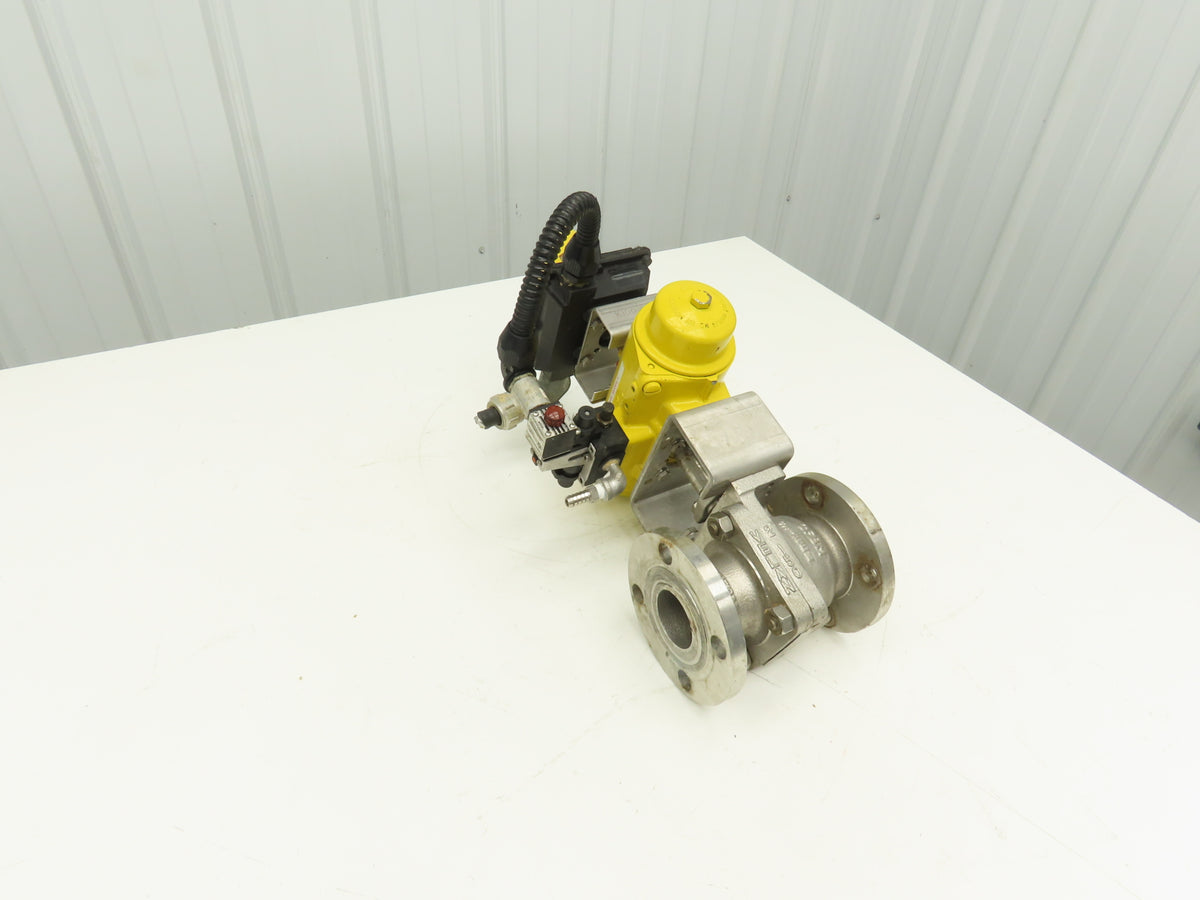 Velan 2"-150 Stainless Flanged Ball Valve w/Hytork 131 Pneumatic Actuator 120V