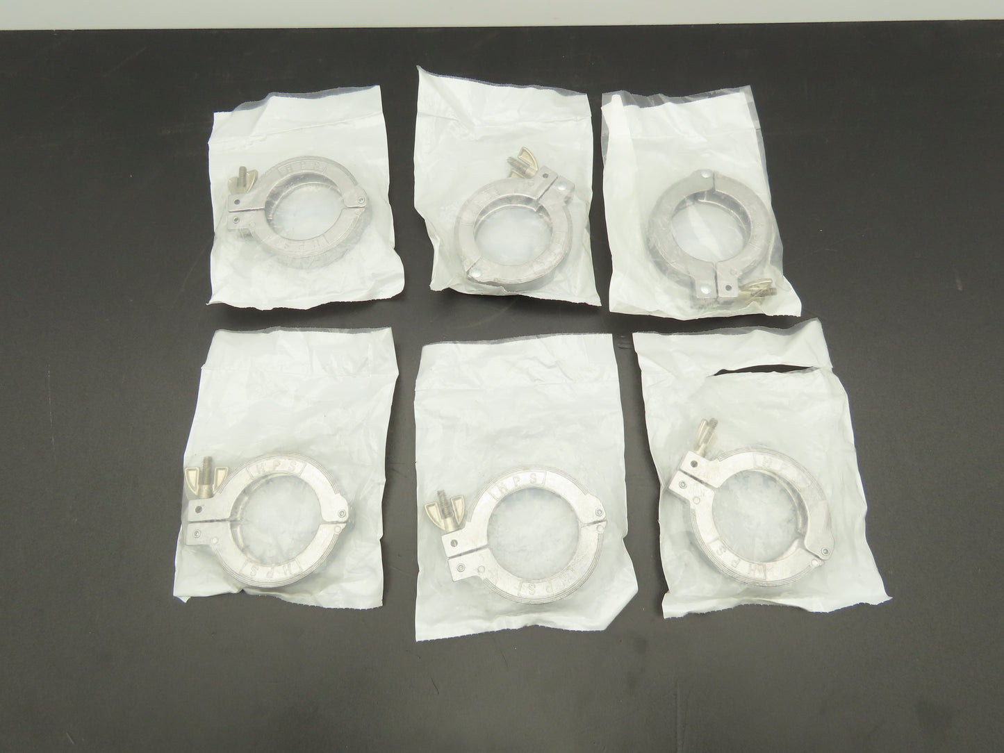 MKS Instruments 100312906 Aluminum Wing Nut Clamp NW 50 ISO-KF Flange Lot of 6