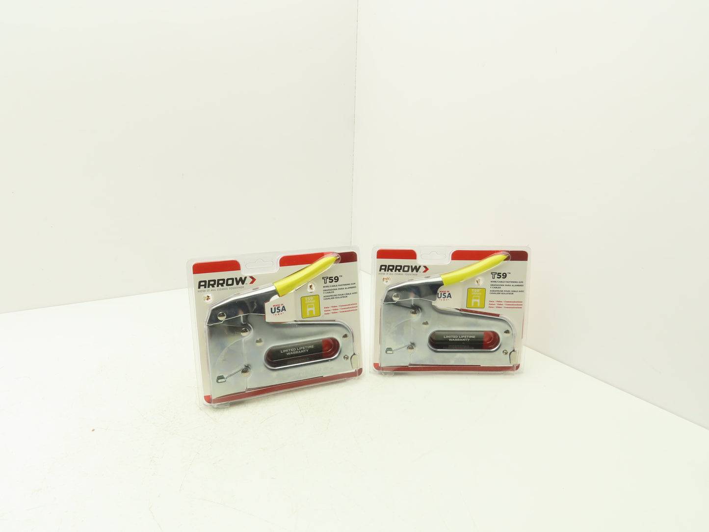 Arrow T59P Staple Gun for Wire/Cable Fasteners Data/Video/Communication Lot of 2