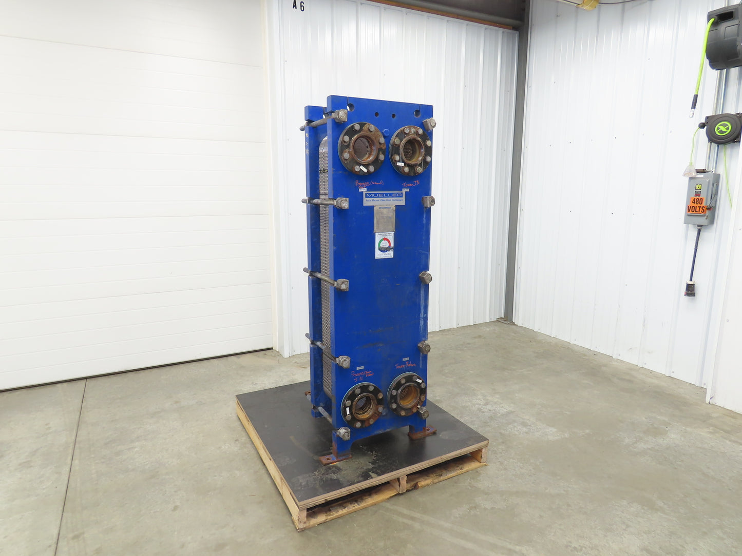 Mueller AT40 F20 Accu-Therm Plate Heat Exchanger 100PSI 150°F 4" NPT 150# Flange