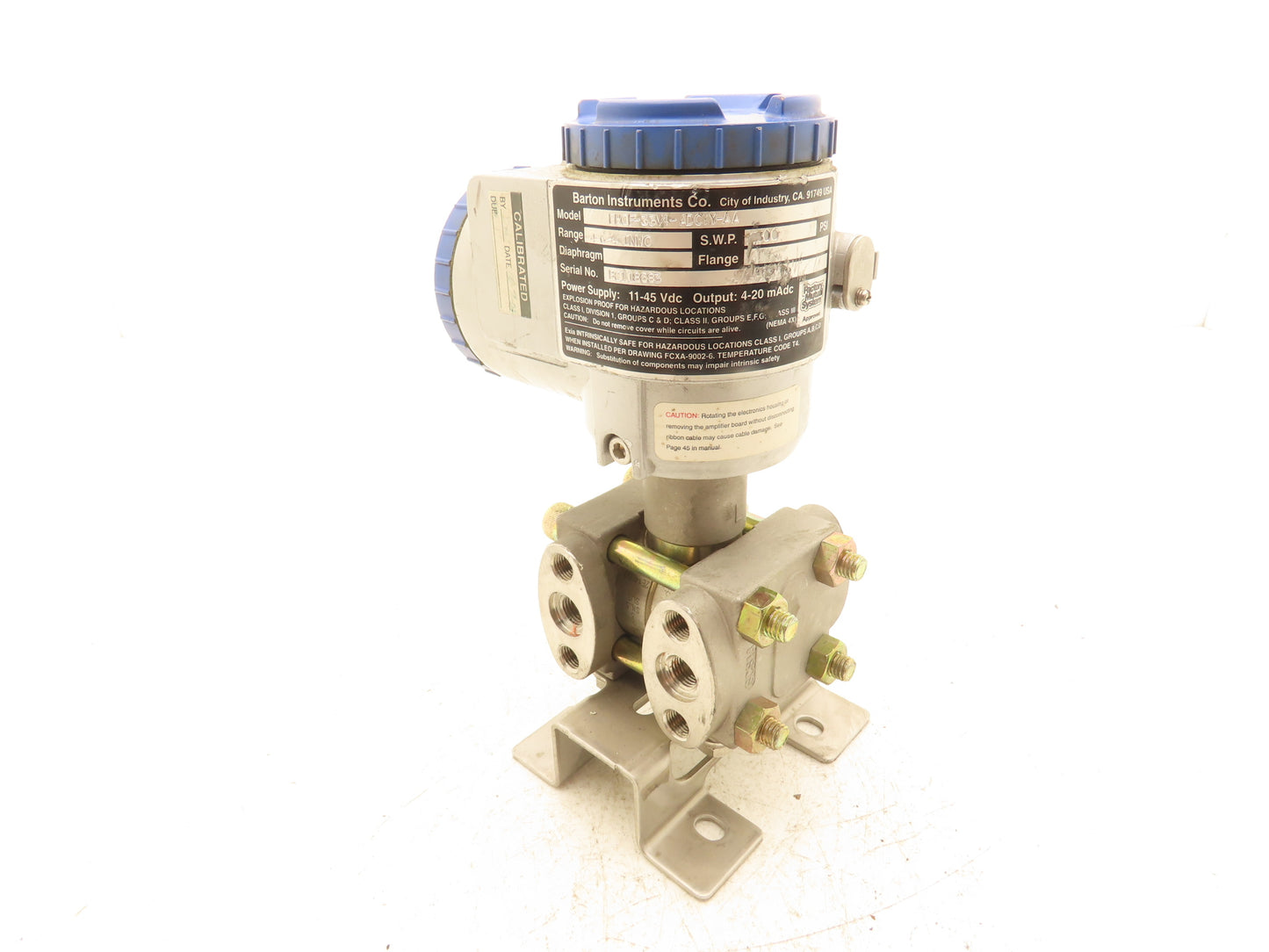 Barton Instruments FHCF-33V4-ADCYY-AA Pressure Transmitter -4-0-4 IN WC 11-45VDC