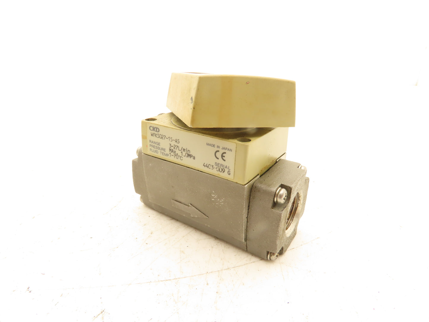 CKD Fluerex WFK5027-15-A5 Karman Vortex Flow Meter Sensor 3-27L/min 1/2" *Read*