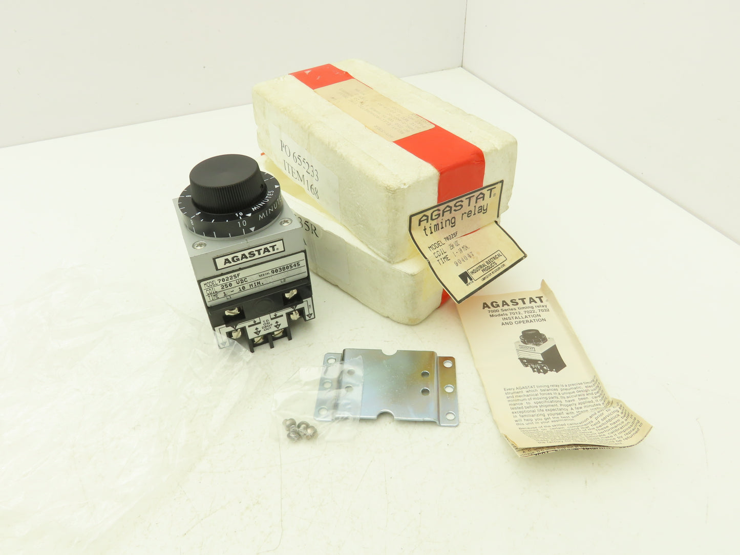 Agastat 7022SF Time Delay Relay 10 Amp Programable 1-10 Minutes 250VDC