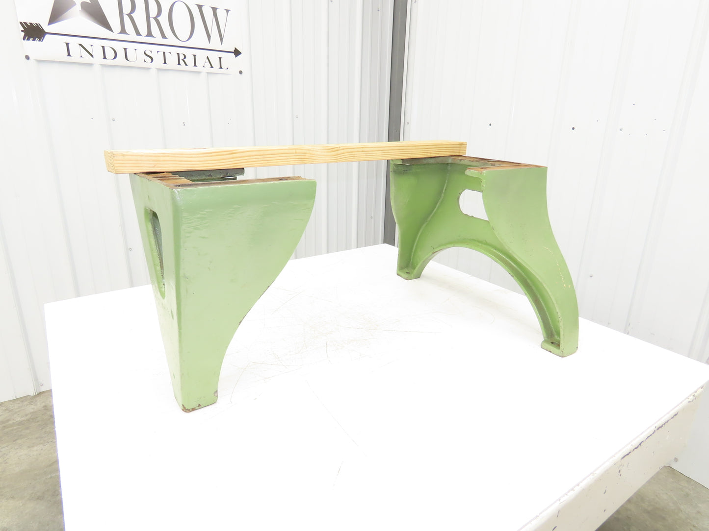 Moak Vintage Cast Iron Coffee Table Base Legs 16-3/4" Antique Planer 3 Leg Set