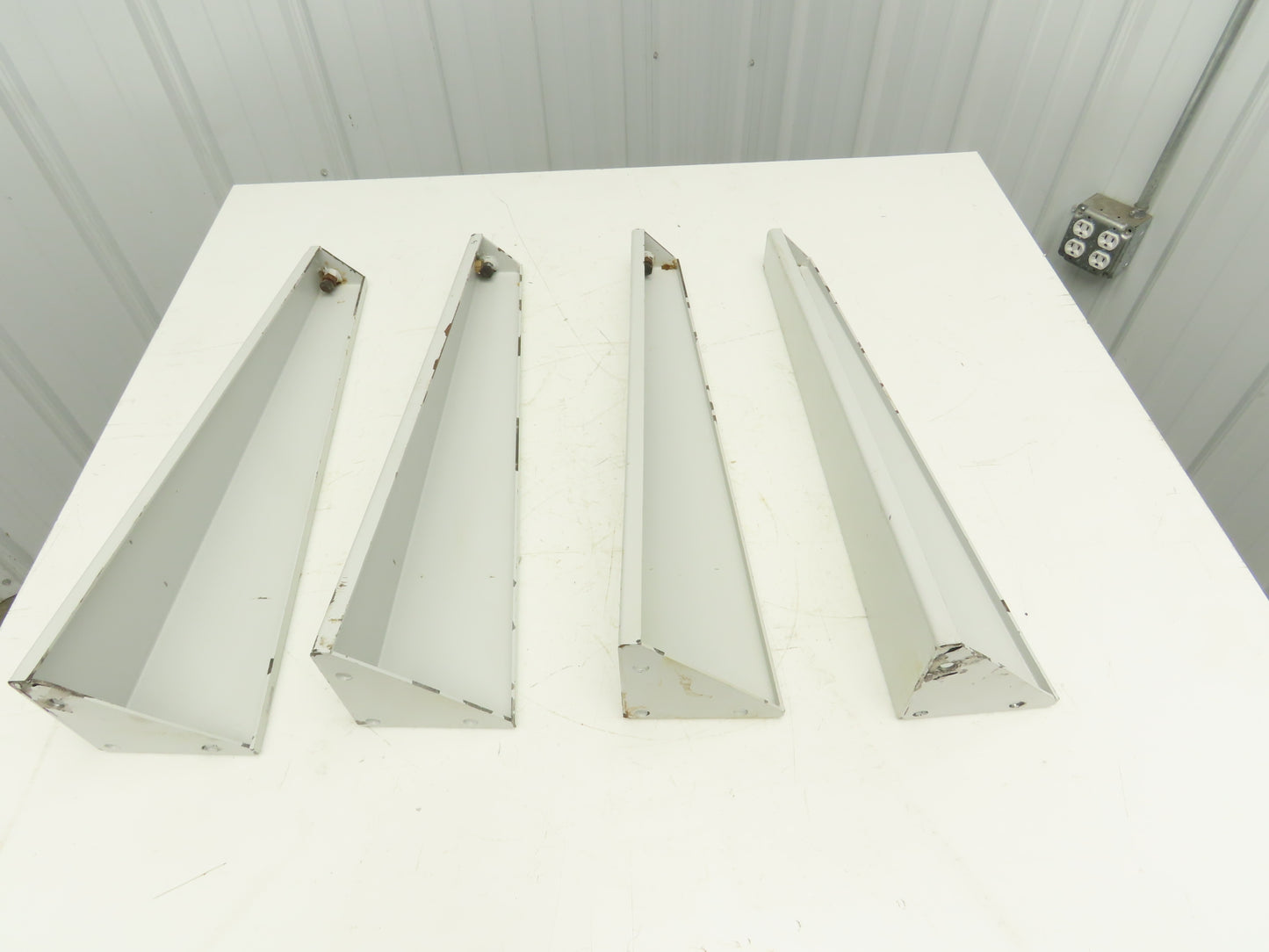 Omga Machine Base Table Legs 26-1/2" Long White Radial Arm Saw Set of 4