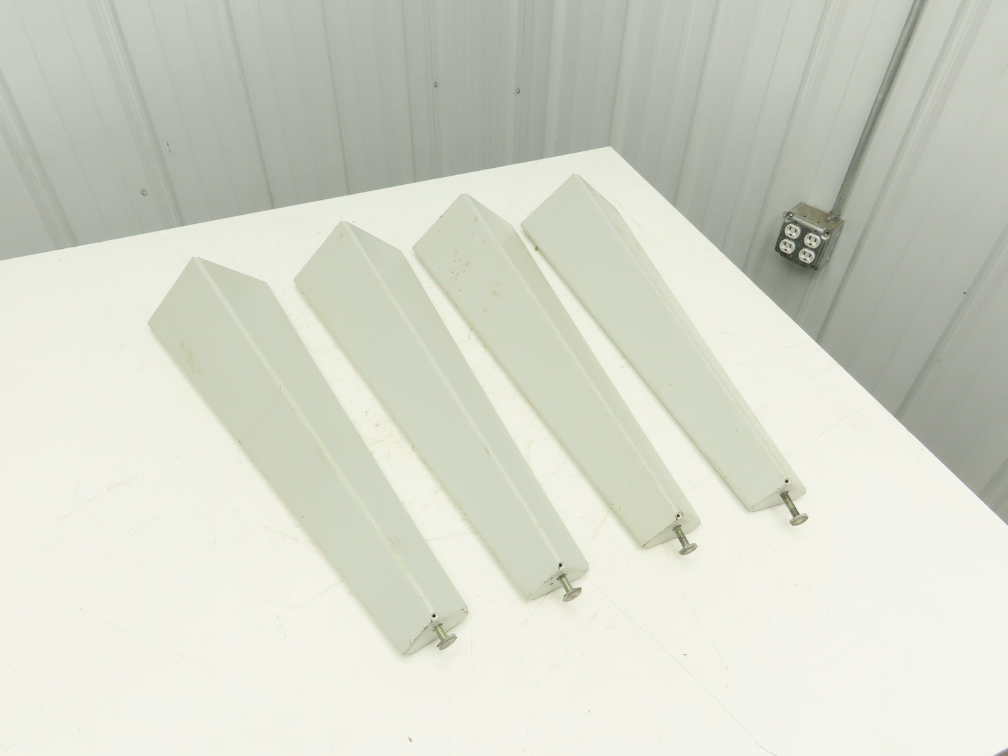 Omga Machine Base Table Legs 26-1/2" Long White Radial Arm Saw Set of 4