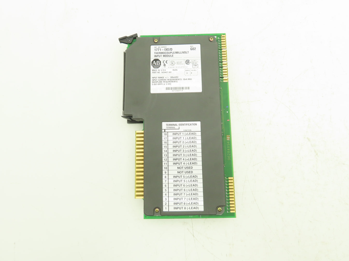 Allen Bradley 1771-IXE/D Thermocouple Millivolt Input Module FW Rev B Ser D