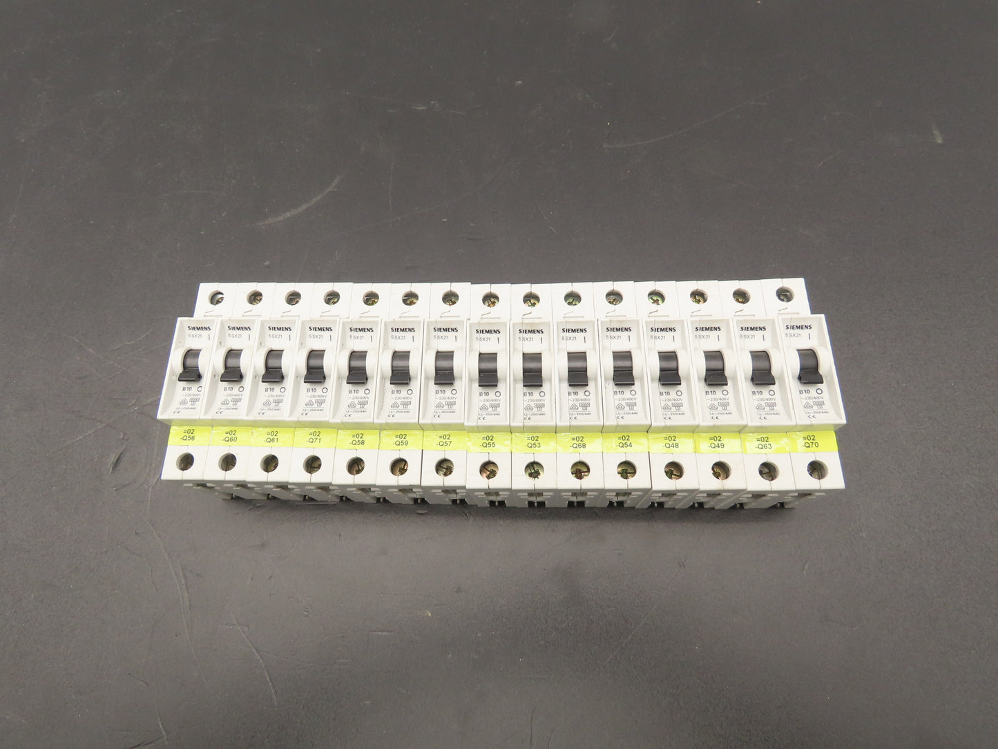 Siemens 5SX21 B10 Single-Pole 10A Miniature Circuit Breaker Lot of 15