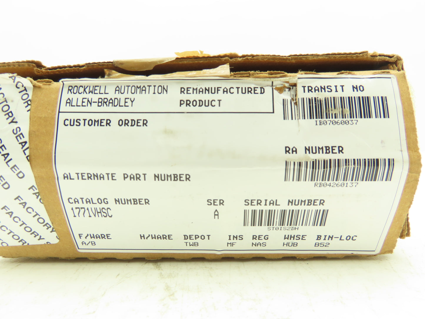 Allen Bradley 1771-VHSC A 0-24V Contact Output High Speed Counter Rev B Ser A