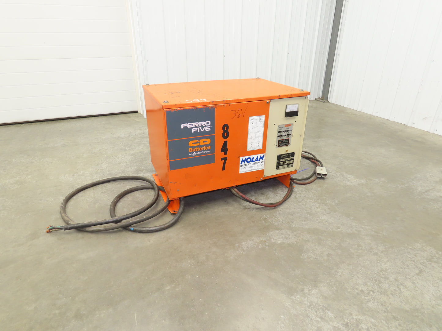 Allied FP18HK1000 AutoReg Forklift Battery Charger 36V 185A 1000-1500Ah 480V 3Ph