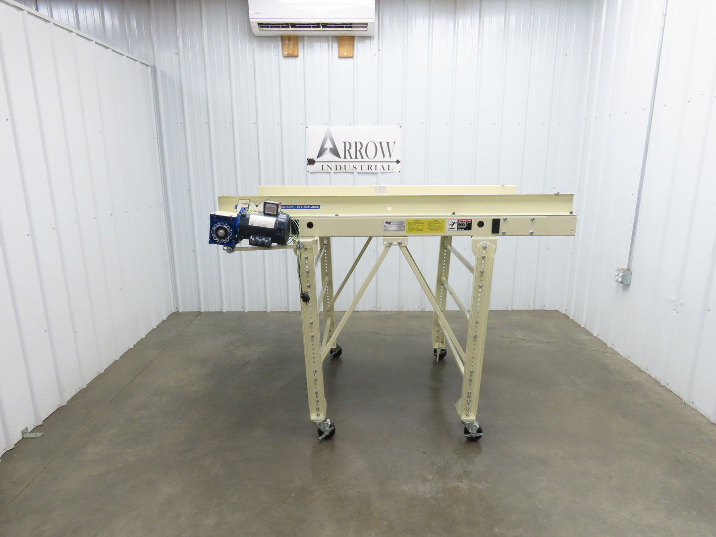 EMI Plastics 40"W x 72"L Portable Slider Bed Conveyor 35"Bed .33Hp 115V 40FPM