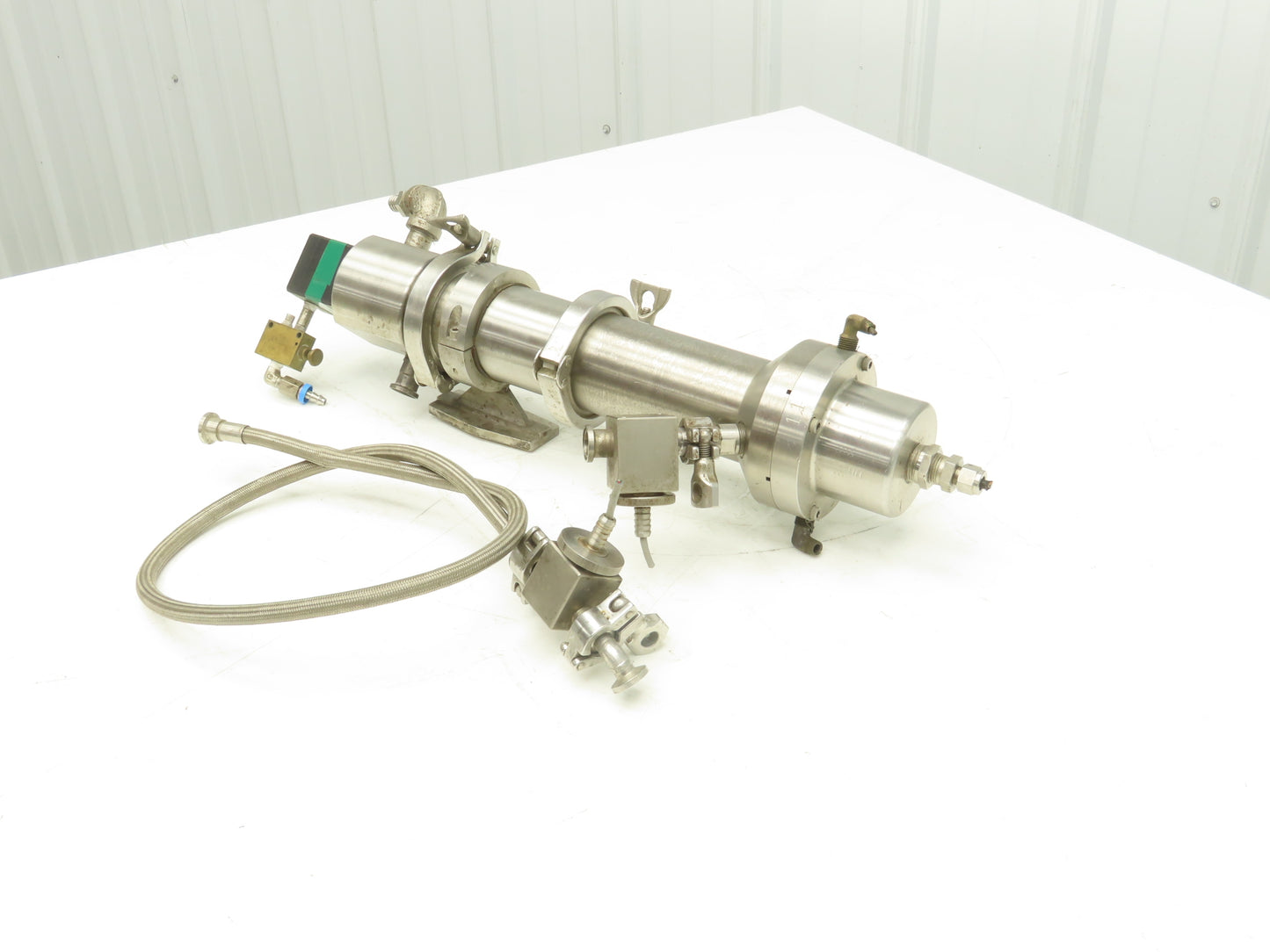 Baldewien NA Sanitary Mixing Valve Assy Pneumatic Plunger Btm 3" Body Dia x 22"