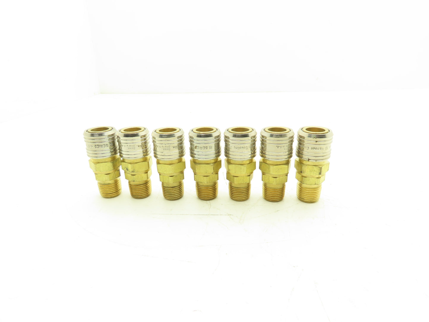 Hansen 400 Series Pneumatic Socket Coupling 1/2" Barb Brass Body Lot of 7