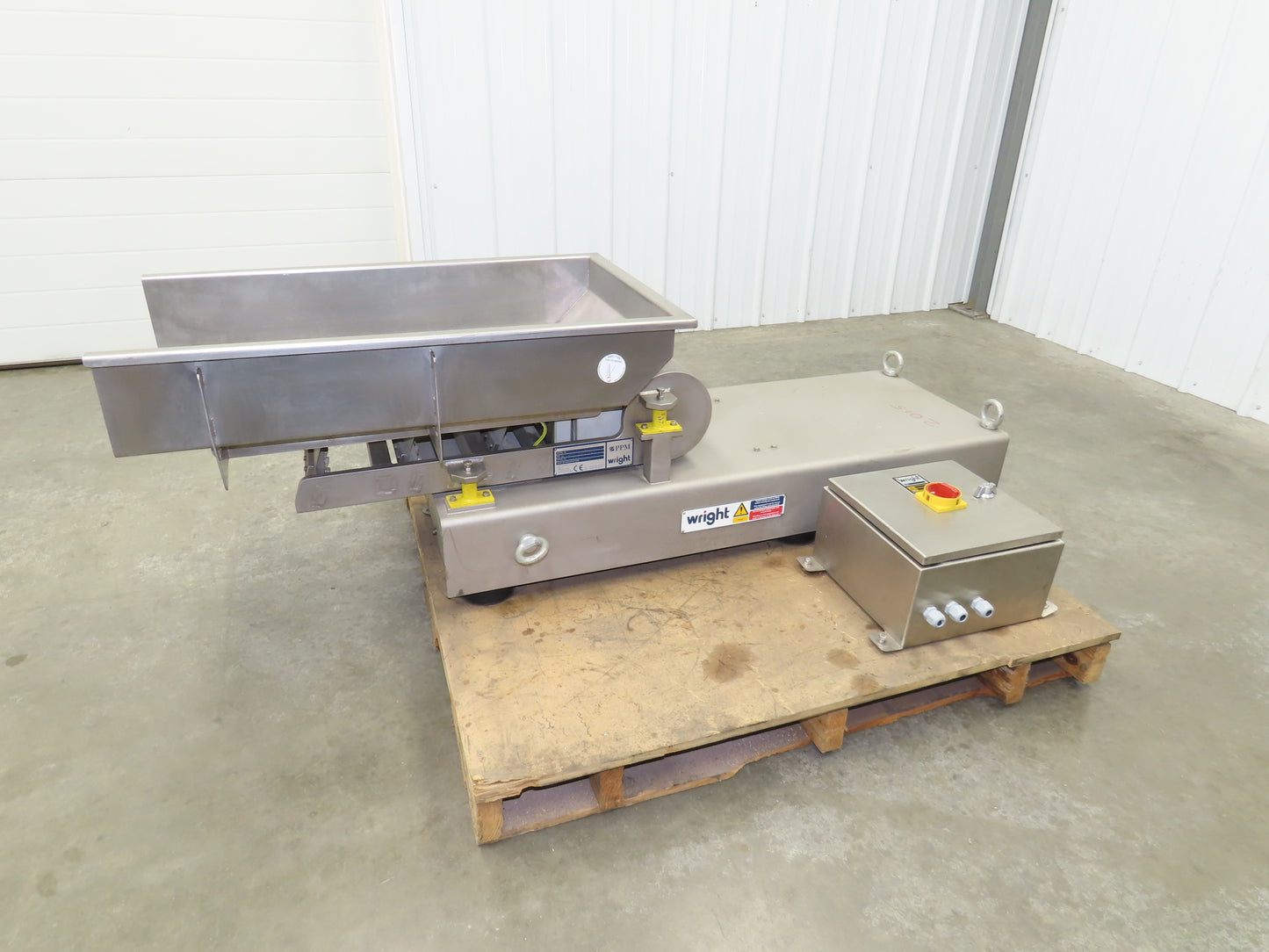PPM WF450 Wright Linear Vibratory Conveyor Feeder 17.5" W 32.5" Long Stainless