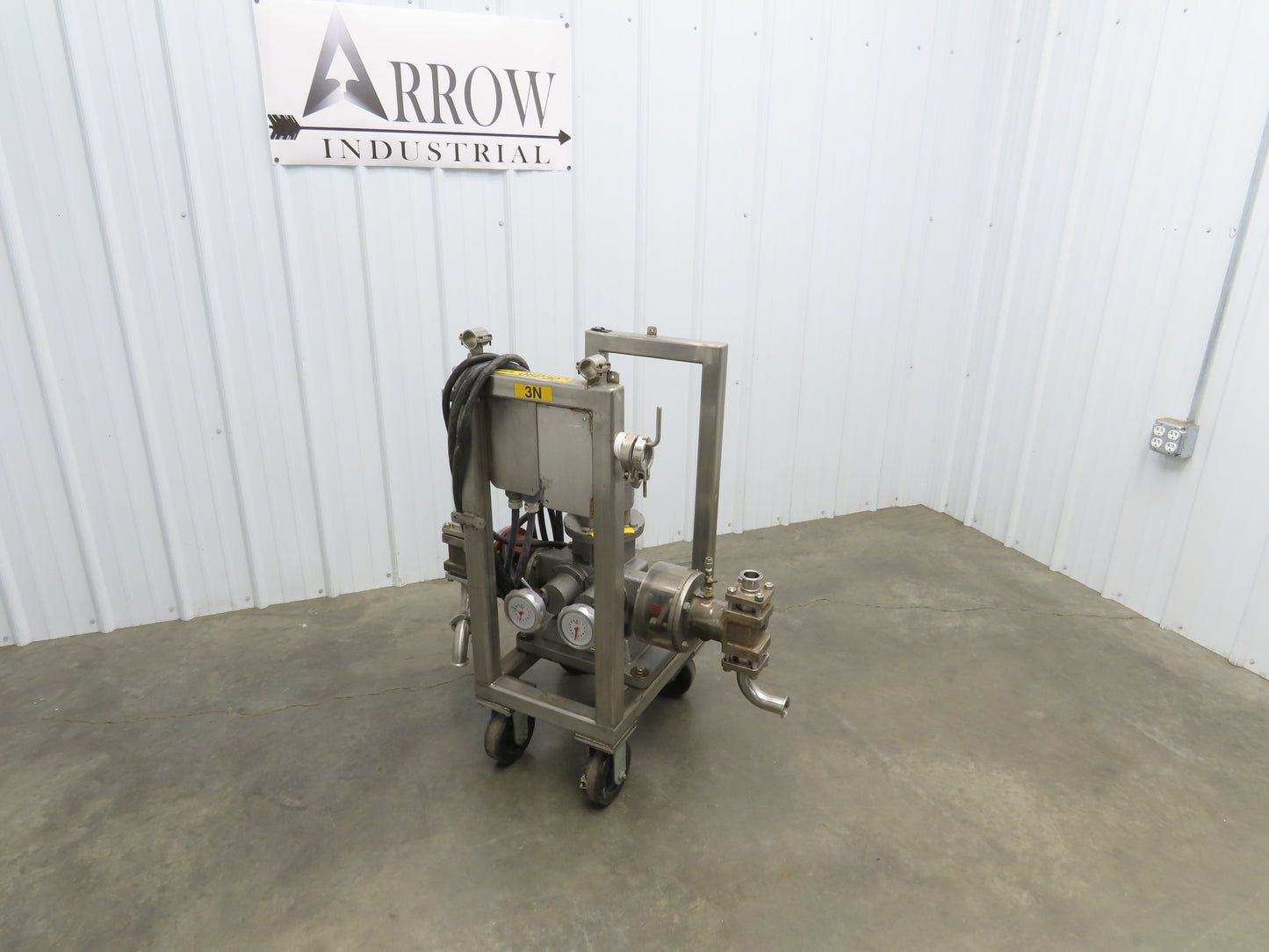 Bran & Lubbe N-J 32 Dual Metering Pump 1.5"Tri-Clamp Sanitary Cart .75kw 3PH