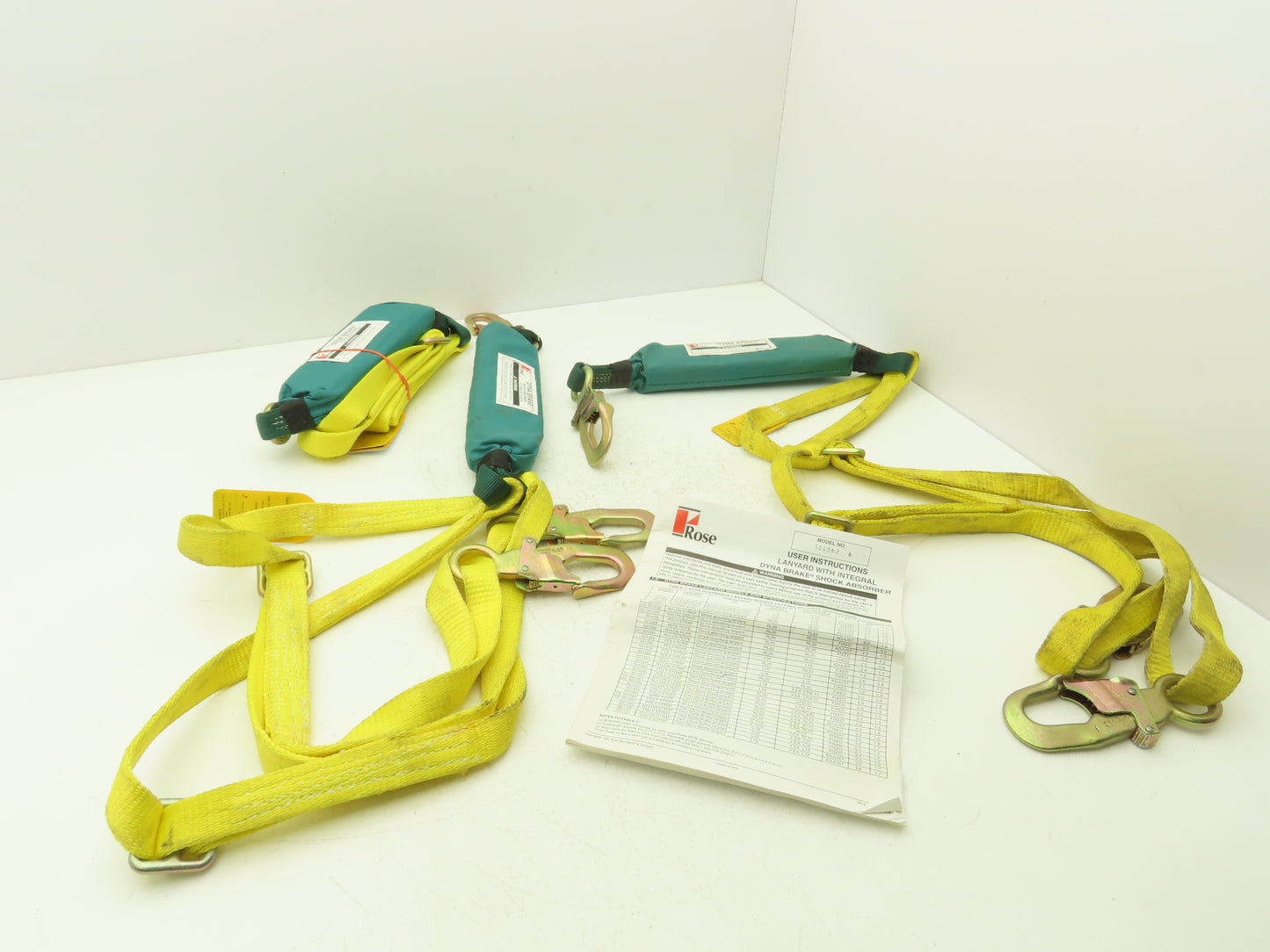 MSA Rose 501562 Twin Lanyard with Dyna Brake Shock Absorber 6Ft Lot of 3