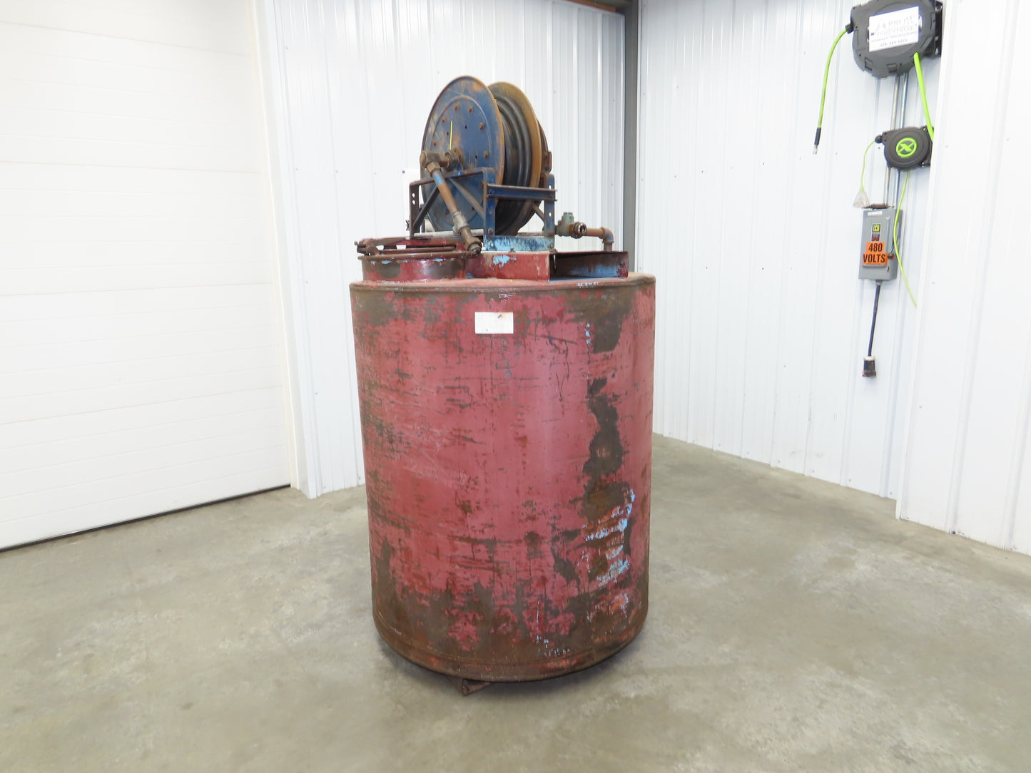 250 Gal Fuel Oil Gas Diesel Storage Tank Single Wall Steel Skid Tank 42x48"