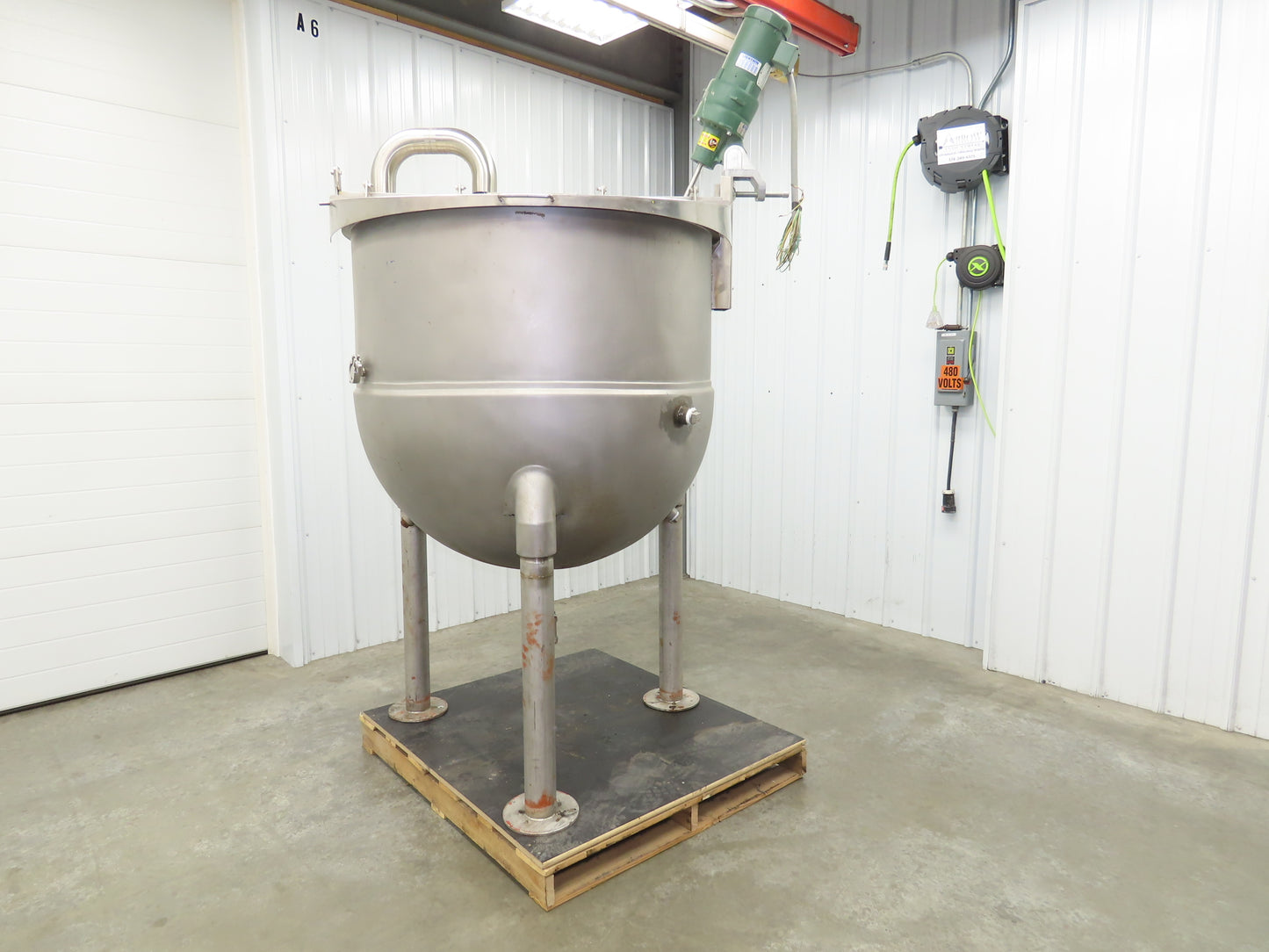 Groen Direct Steam Kettle 200 Gallon Food Grade Mixing Tank 1/3Hp Lightnin
