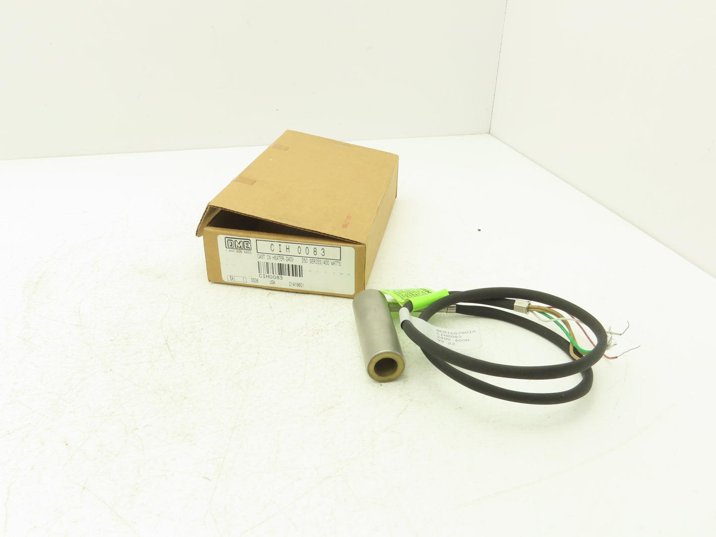 DME CIH0083 Nozzle Heater 250 Series 400W 240V 0.624 ID x 3.062 OD 30" Harness