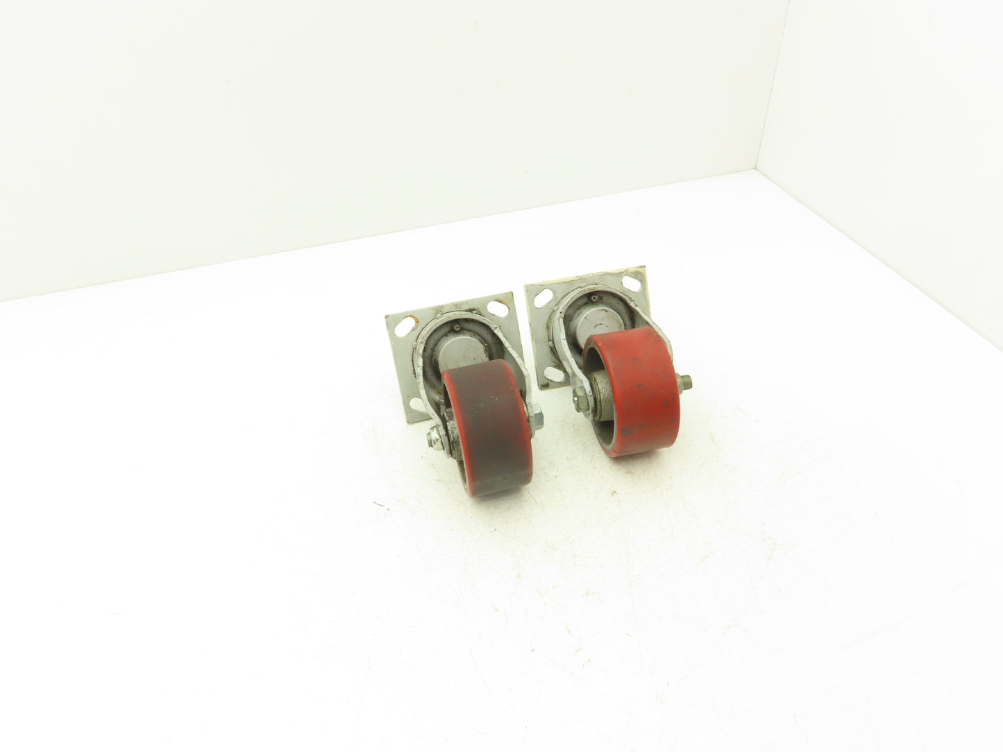 4" Caster Wheel Poly/Cast Swivel Base 2" Wide 5-1/2" Height Lot of 2