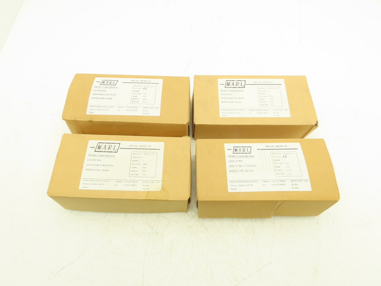 Marl 054-906-22-50 LED Bulkhead 10 Lights Low Intensity Yellow 24VDC Lot of 4