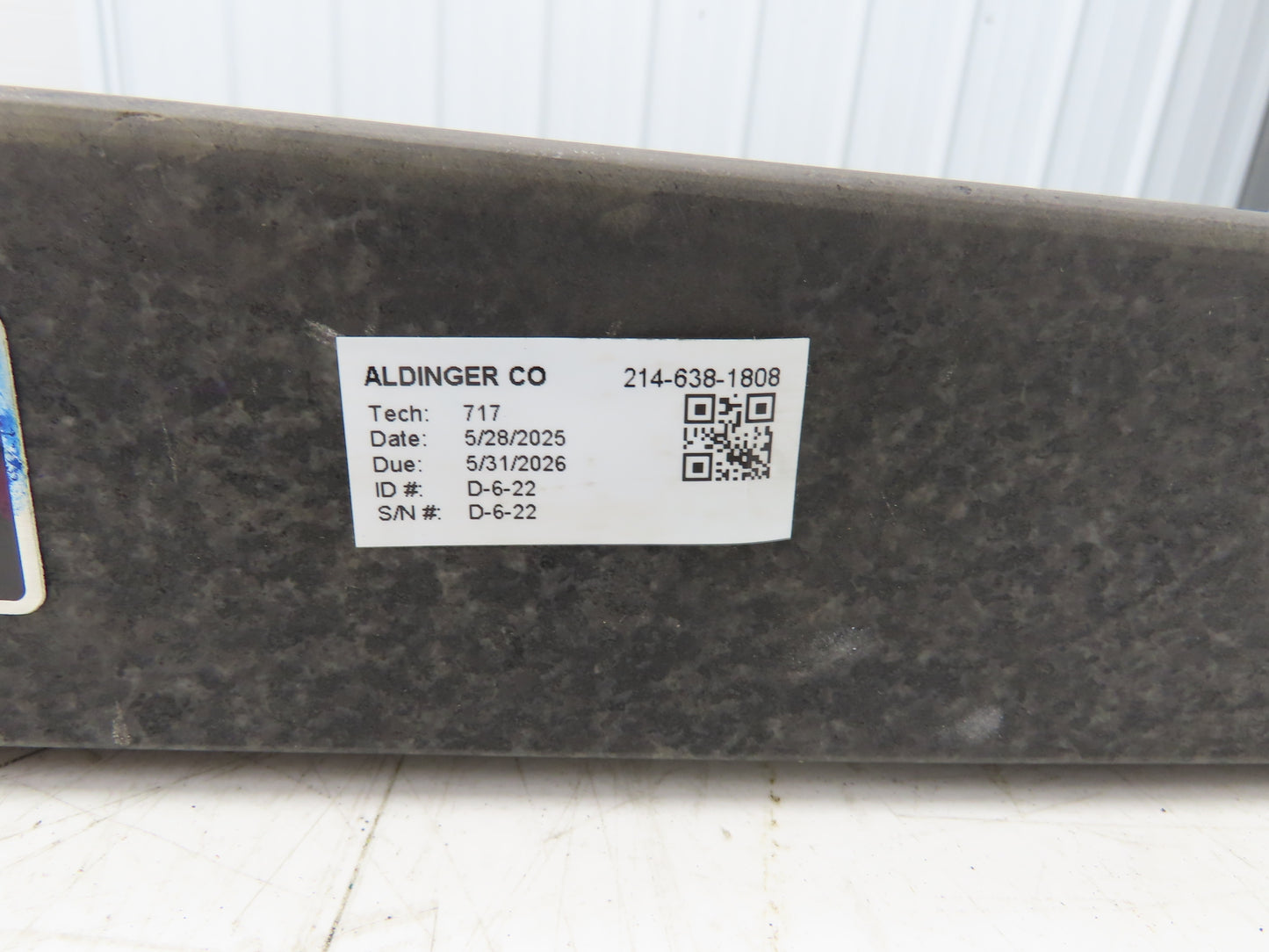 Standridge Granite Surface Inspection Plate 24 x 18 x 3" Tool Room Out of Gauge