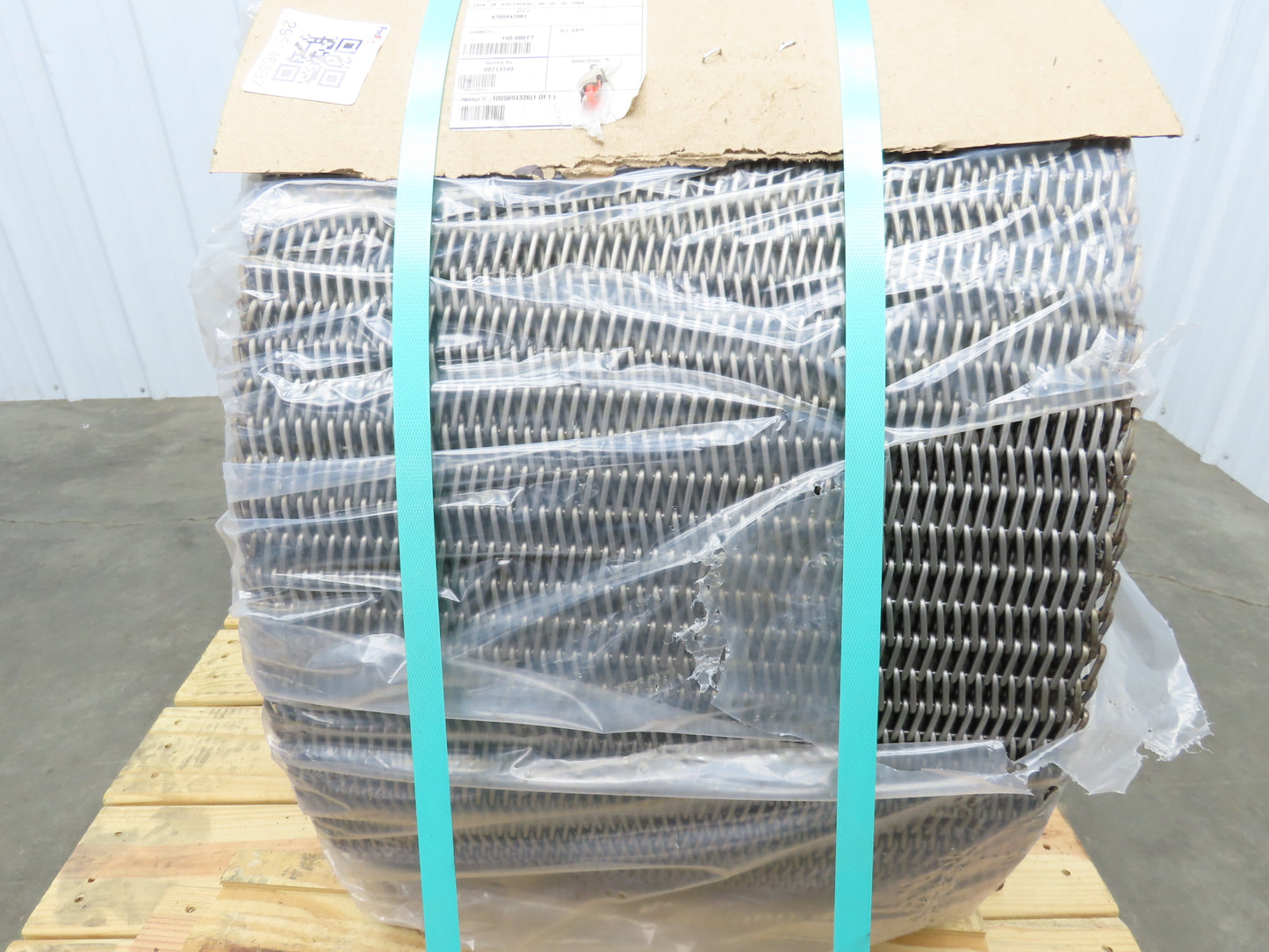 Cambridge T314-18 FBFS Stainless Wire Mesh Furnace Flat Conveyor Belt 18"x 140'