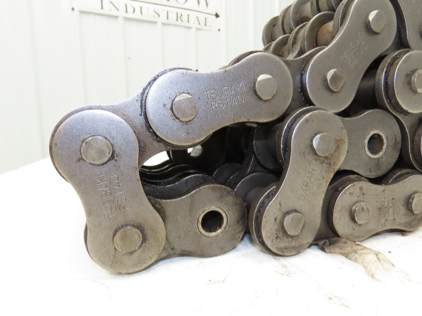 Tsubaki RS140-3-RP 3 Strand Roller Chain 1-3/4" Pitch Riveted 1" Roller 10 Feet