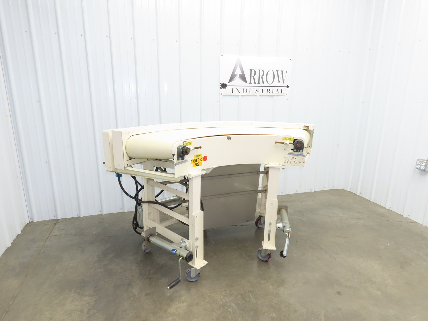 Jantec PTM 90 Deg Curve Portable Conveyor 16" Belt 480V 3PH Variable Speed 45FPM