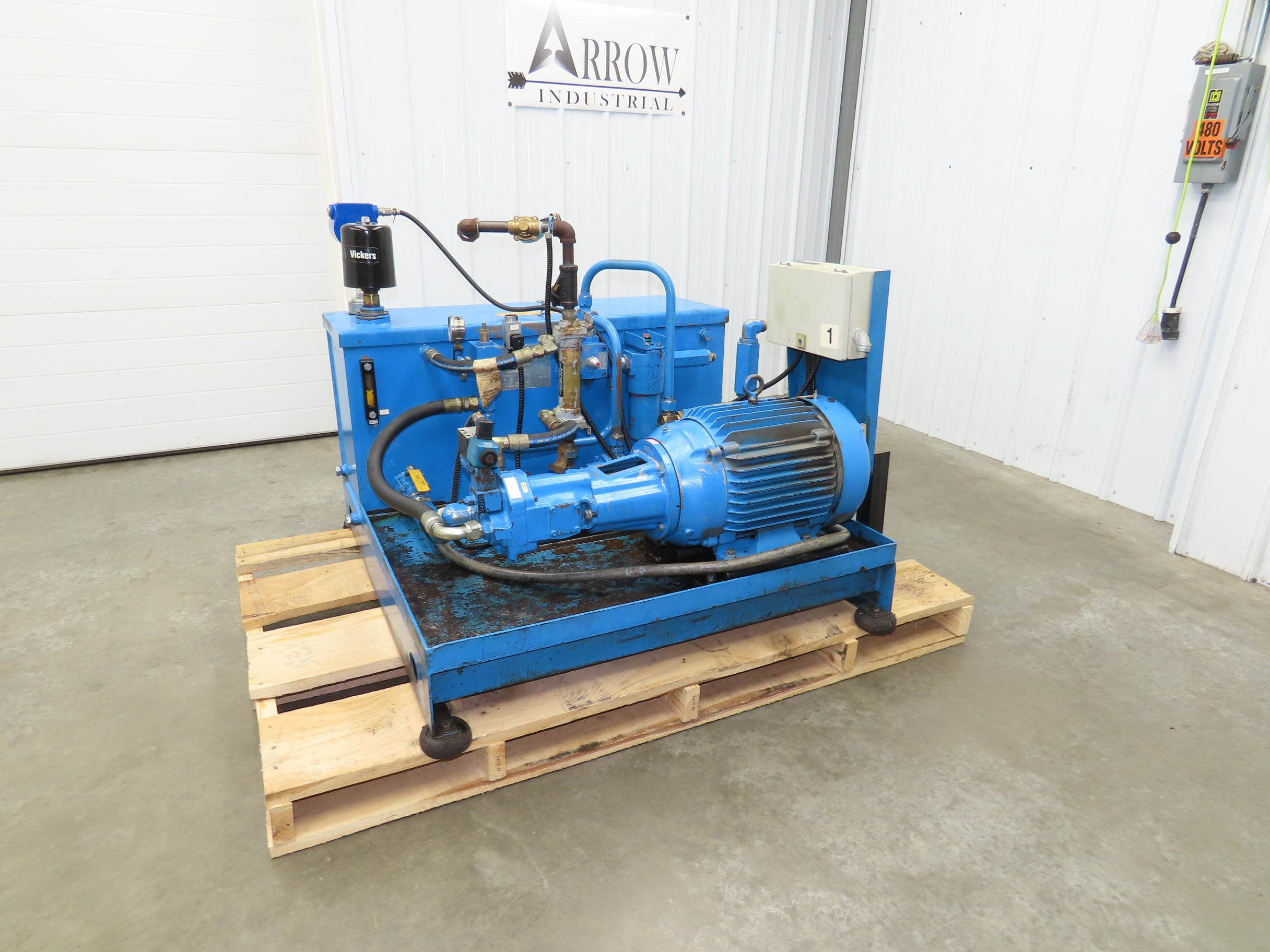 Eaton Vickers Hydraulic Power Unit 45 Gallon 19 GPM 3000PSI 20Hp 230/4 ...
