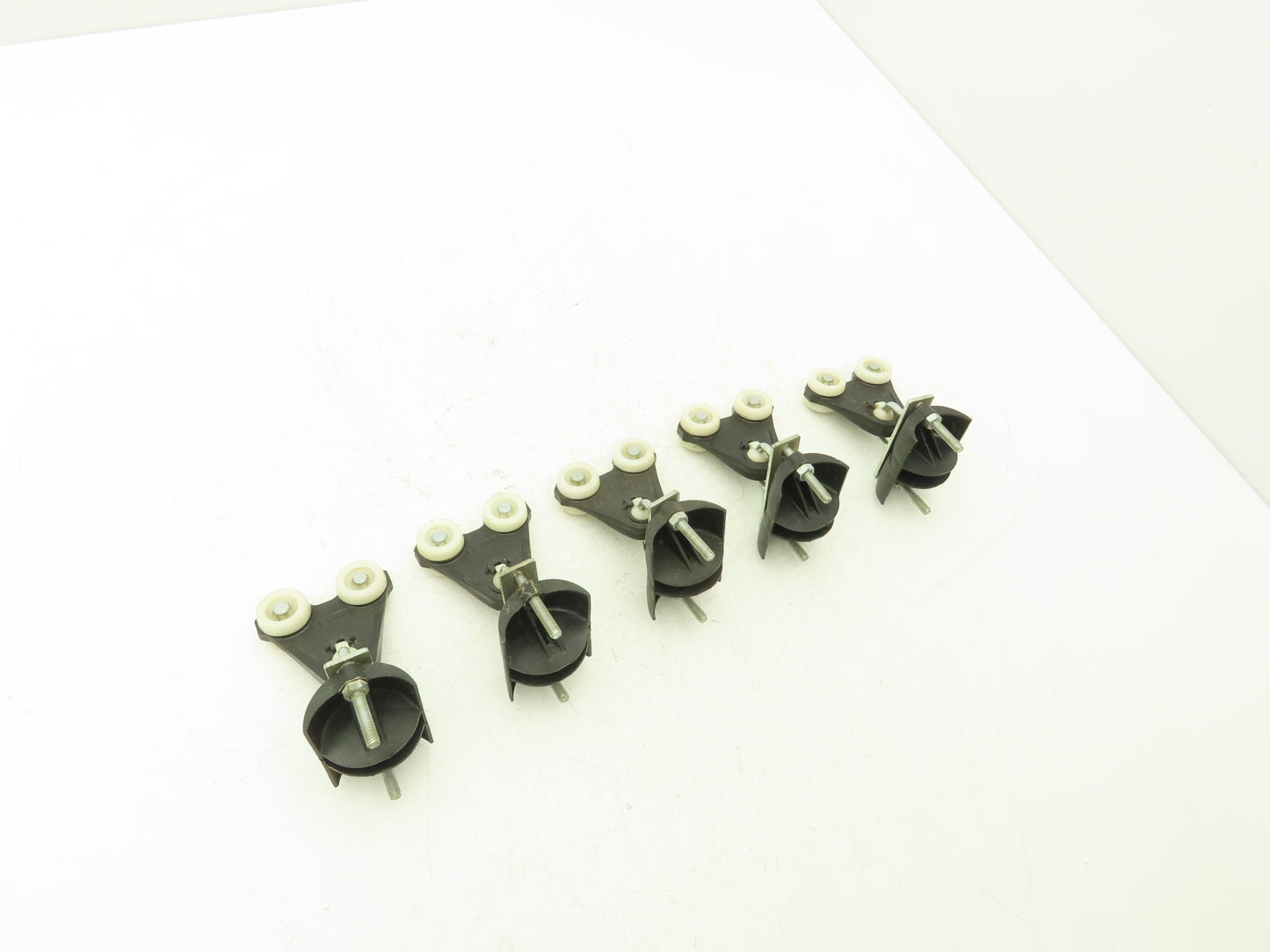 Demag Festoon Flat Cable Trolley Plastic Wheels 2" Cable Lot of 5